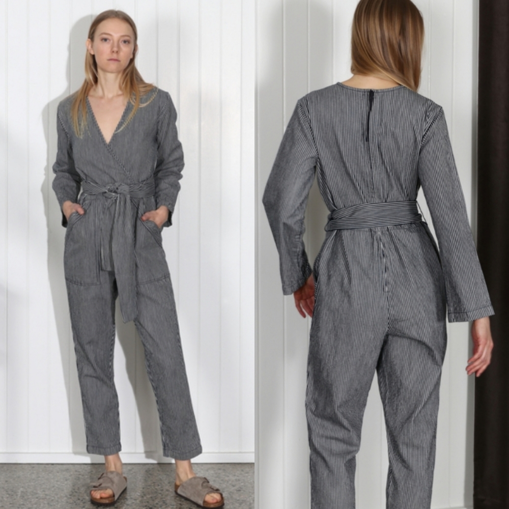 Apiece Apart | Moreno Railroad Stripe Jumpsuit NWOT